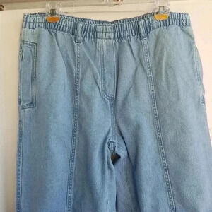 Roaman's pull on comfort denim 12W light wash